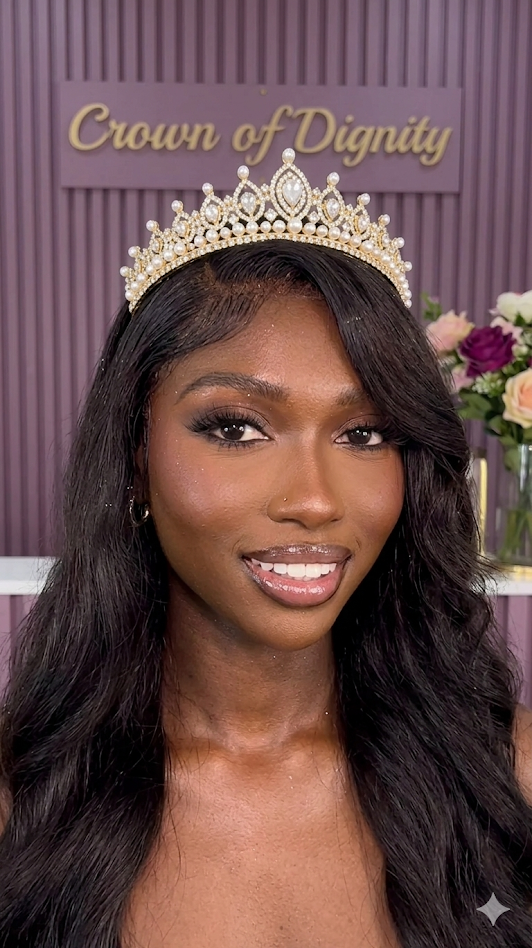 Sponsor a Crown portrait of a woman wearing a jeweled crown